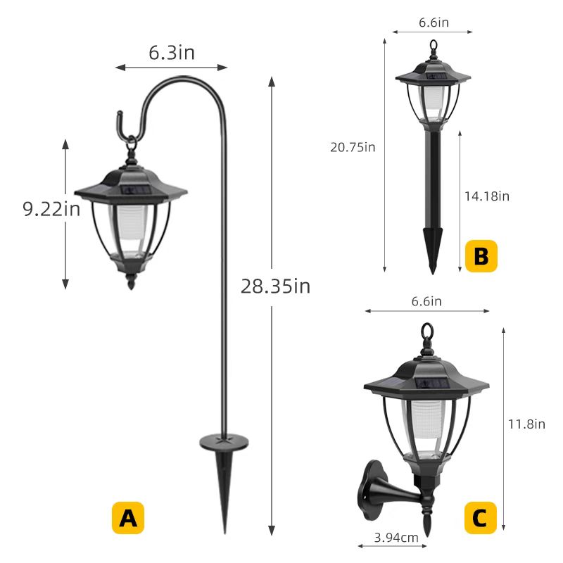 Ulkona vedenpitävä Palace Retro Solar Light