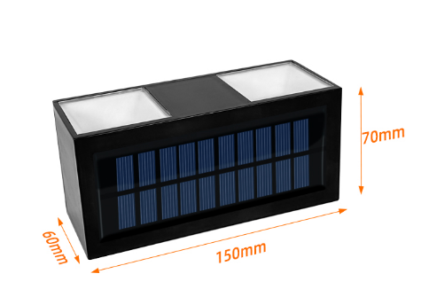 Aurinkoenergialla toimivat ulkoseinävalot vedenpitävät